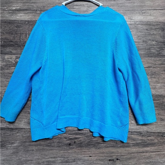 Worthington Blue Knit Cardigan Sweater - Picture 3 of 10